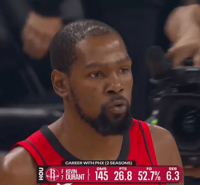 开云体育网址-杜兰特太阳生涯共出战145场，场均26.8分6.3板&amp;amp;命中率52.7%